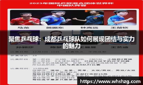 聚焦乒乓球：成都乒乓球队如何展现团结与实力的魅力