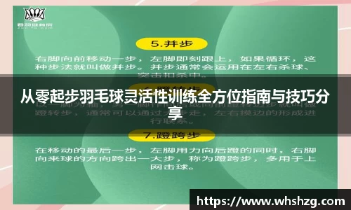 从零起步羽毛球灵活性训练全方位指南与技巧分享
