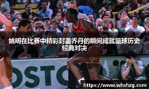 姚明在比赛中精彩封盖乔丹的瞬间成就篮球历史经典对决